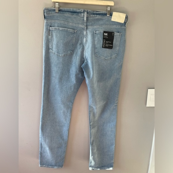 [36] NWT PAIGE Men’s Federal Slim Straight Vintage Jonah Wash Denim Jean - Picture 4 of 16